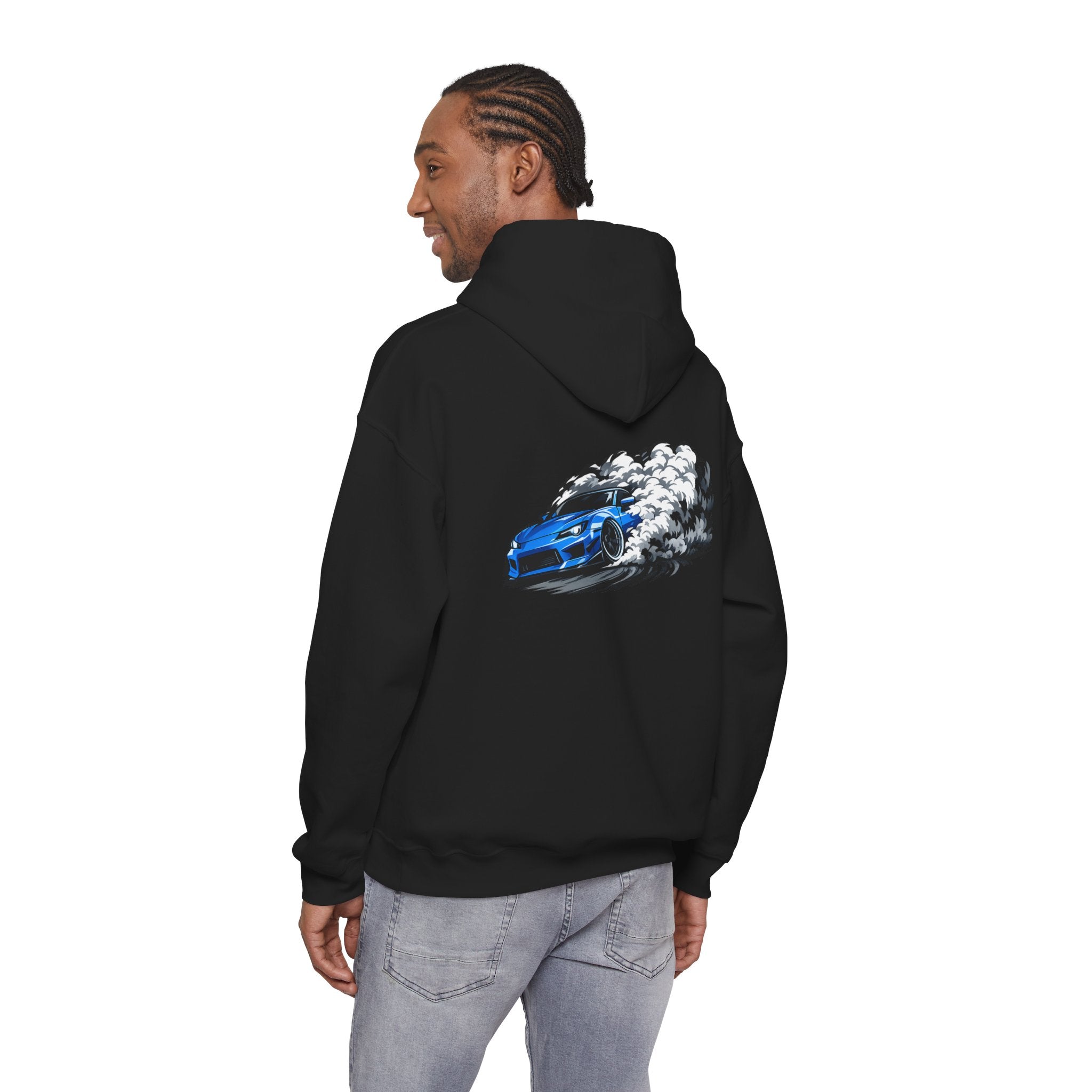 Blue Thunder Drift Hoodie — Blue Drift Car Design (Thunder Edition)