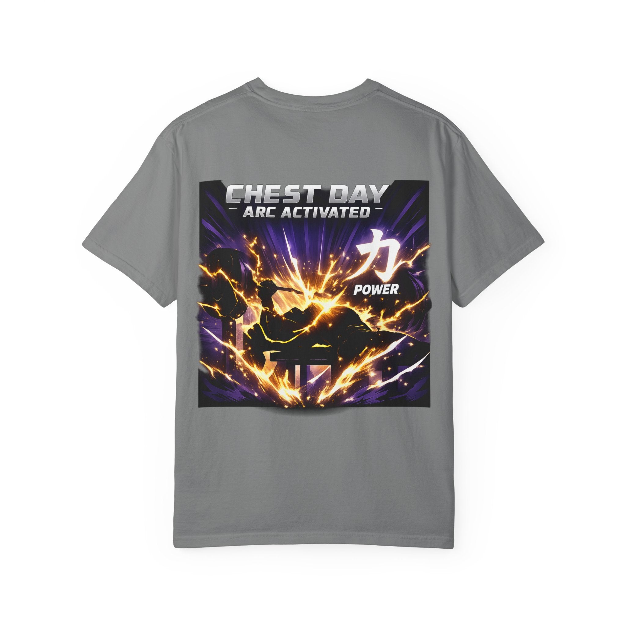 Chest Day Arc Activated Men’s Power Kanji Gym T-Shirt