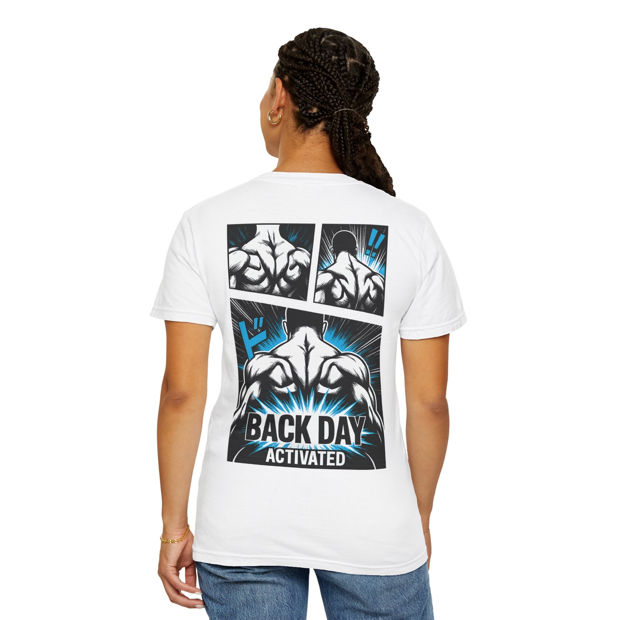 Back Day Activated Comic Gym T-Shirt — Workout Motivation for Bodybuilders