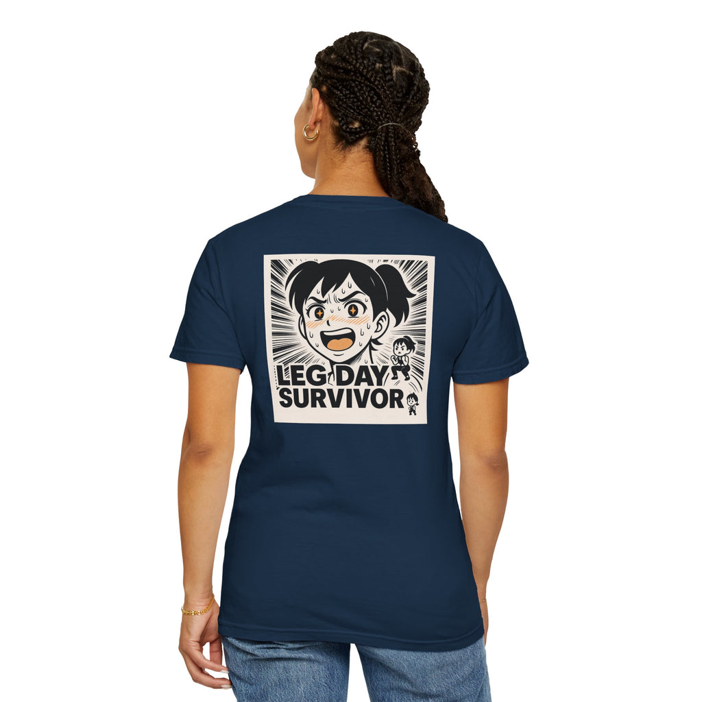 Leg Day Survivor Women’s Shirt - Funny Gym Workout Anime Fitness T-Shirt
