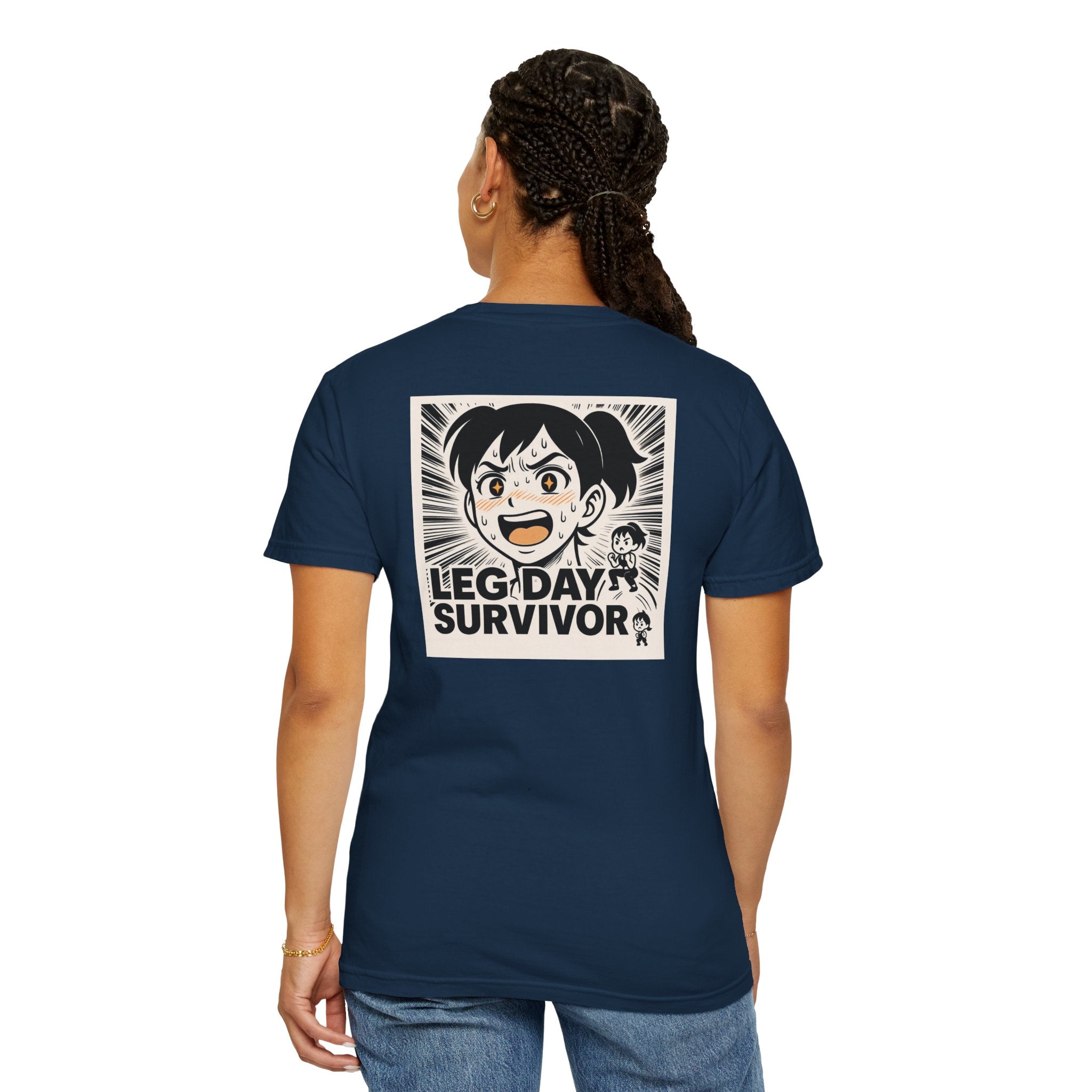 Leg Day Survivor Women’s Shirt - Funny Gym Workout Anime Fitness T-Shirt