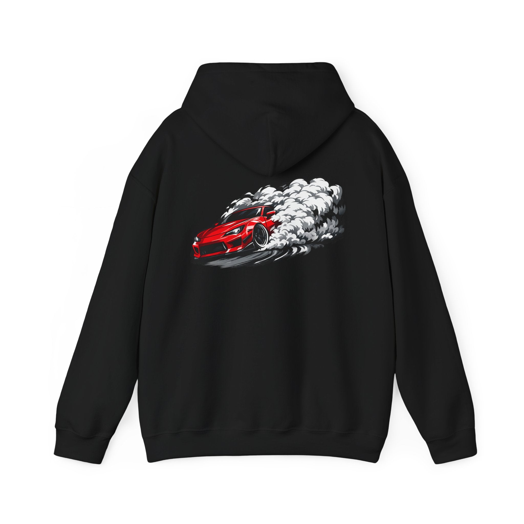 Red Fury Drift Hoodie — Modified Wide-Body JDM Car Design