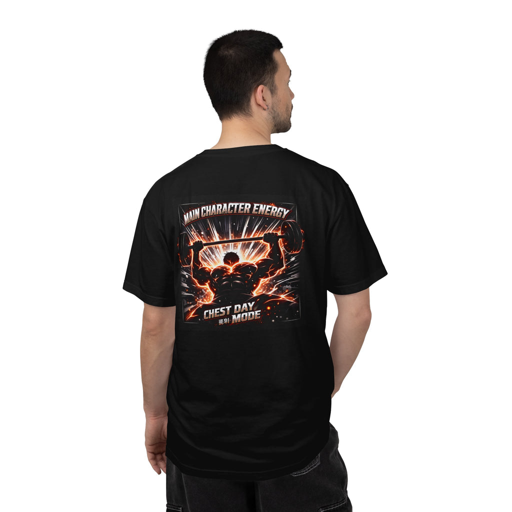 Main Character Energy Chest Day Men’s Shirt - Anime Gym Fitness Apparel