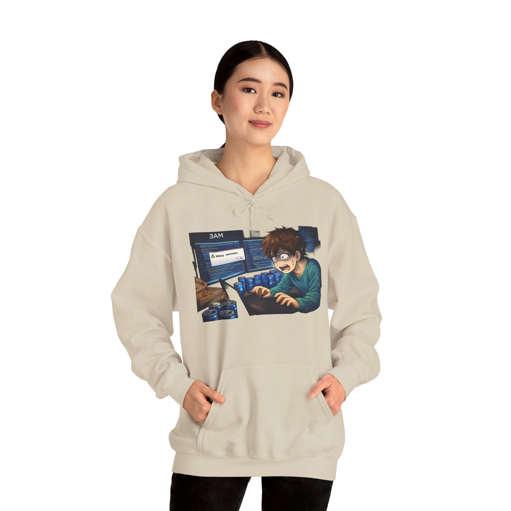 Missing Semicolon 3AM Programmer Hoodie - Developer Humor Gift